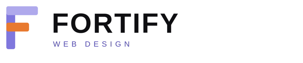 Fortify Web Design logo purple white version